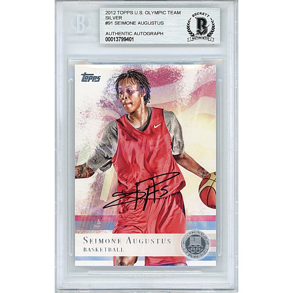 Seimone Augustus Signed 2012 Topps Team USA Basketball Card Beckett Autographed